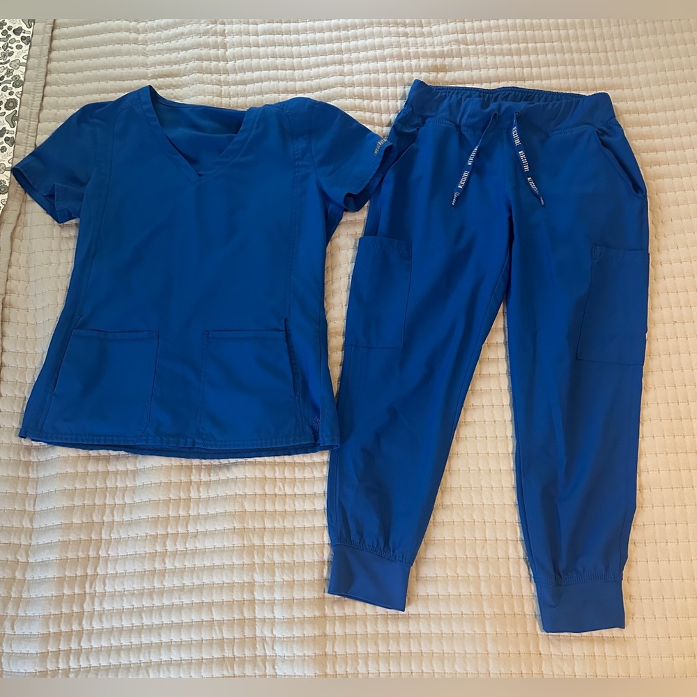 Med Couture Blue Scrub Set
